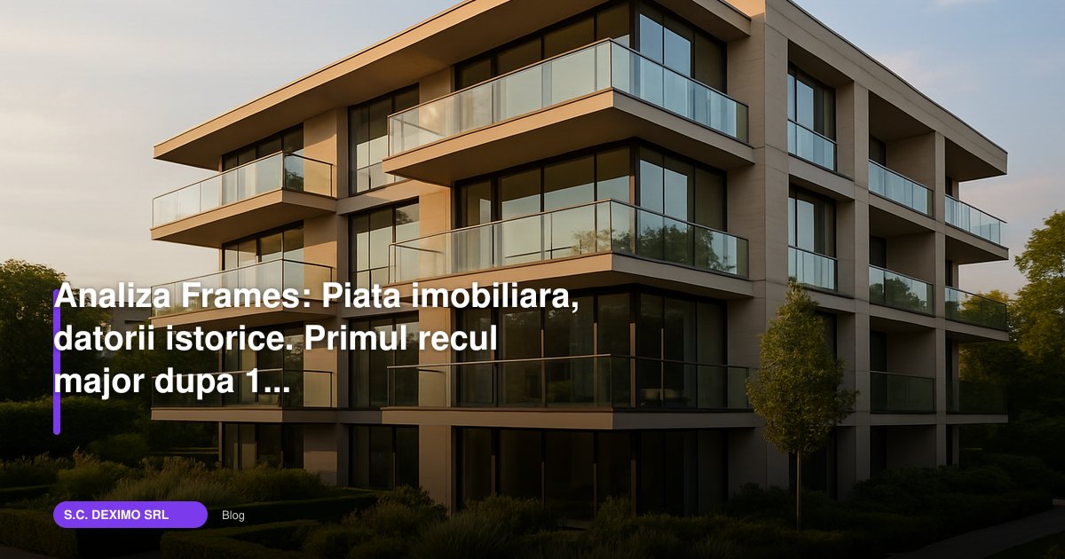 Analiza Frames: Piata imobiliara, datorii istorice. Primul recul major dupa 10 ani