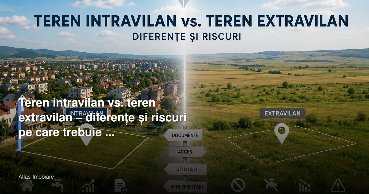 Teren intravilan vs. teren extravilan – diferențe și riscuri pe care trebuie să le cunoști înainte de cumpărare
