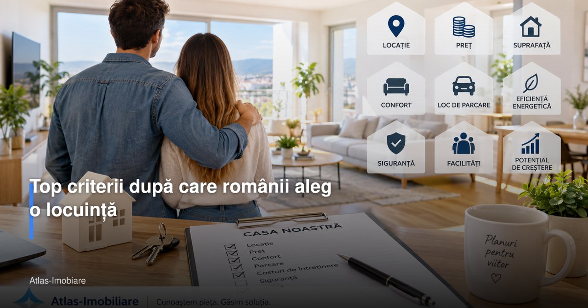 Top criterii după care românii aleg o locuință