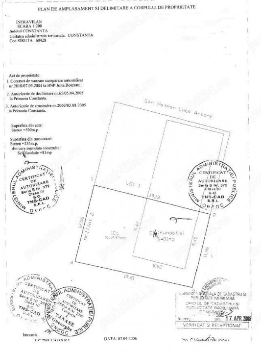 KM 5-TEREN PENTRU INTRAVILAN PT CONSTRUCTII TOATE UTILITATILE