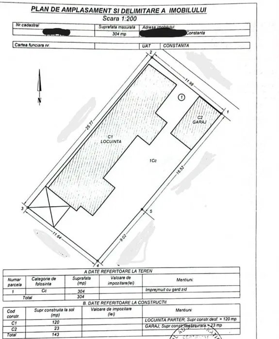 Teren 320 Mp - Tomis II - Constructie Demolabila/Renovabila - Toate Utilitatile