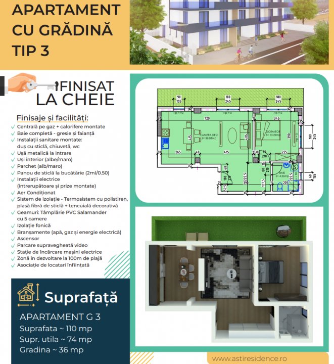 Apartament Cu Gradina Tip G3 - Mamaia Nord - ASTI Beach Land