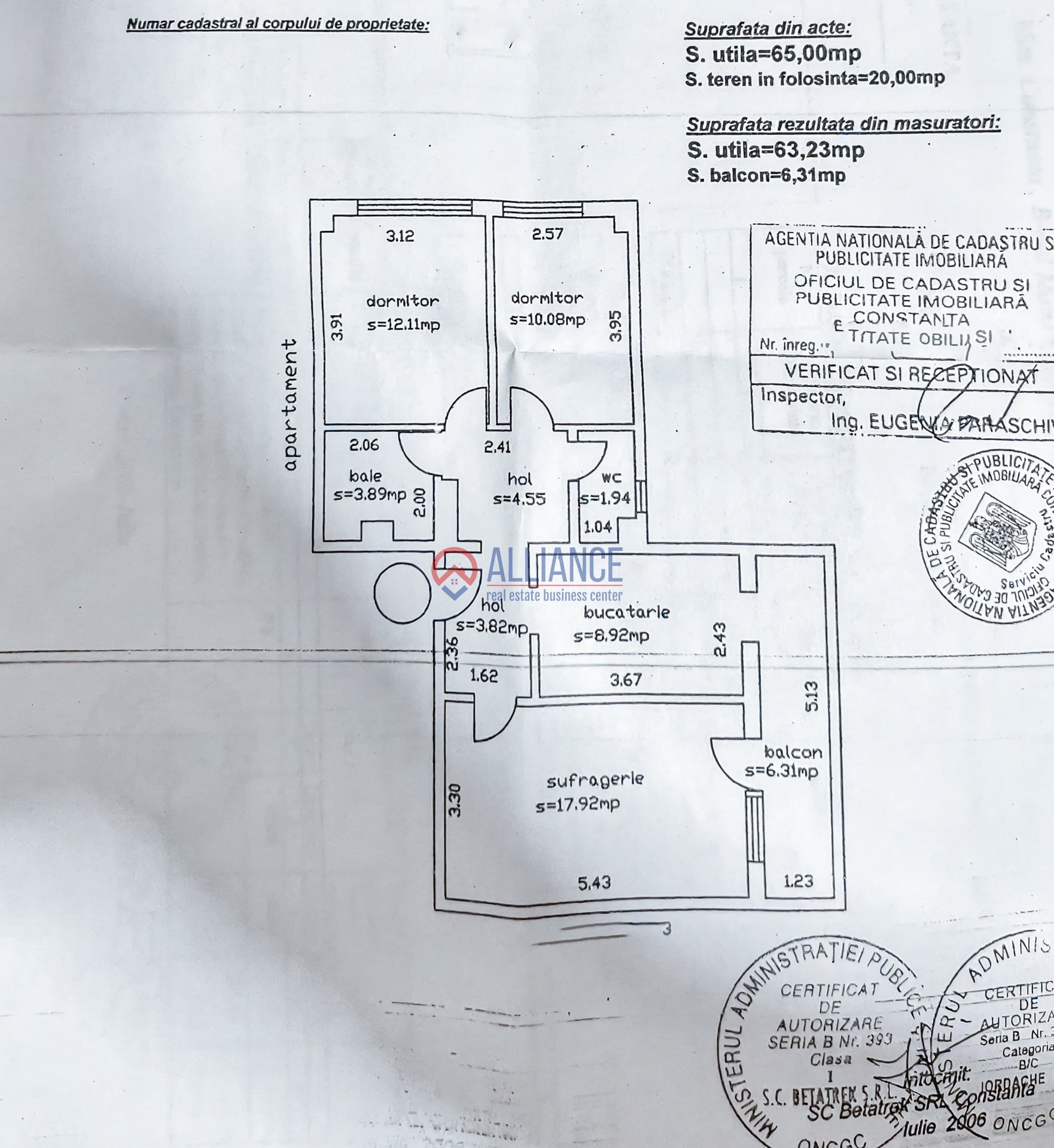Delfinariu  - | 3 camere decomandate, vedere la parc | - foto 20