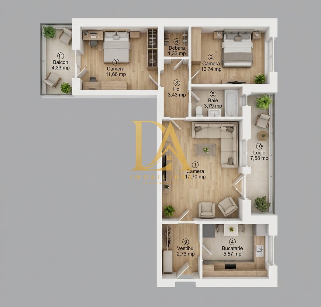 0%Comision 3 CAMERE | CENTRALĂ  |  BLOC ANVELOPAT |  LUJERULUI - foto 3
