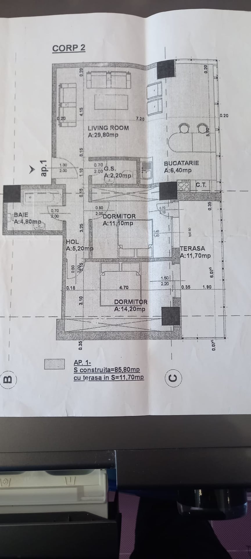 Apartament 3 Camere - La Cheie - Loc Parcare Subteran - Tomis Nord