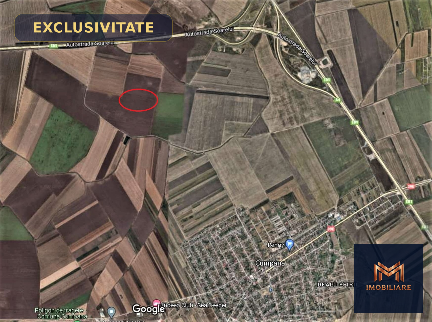 Terenuri de vanzare Cumpana extravilan agricol 18,5 ha