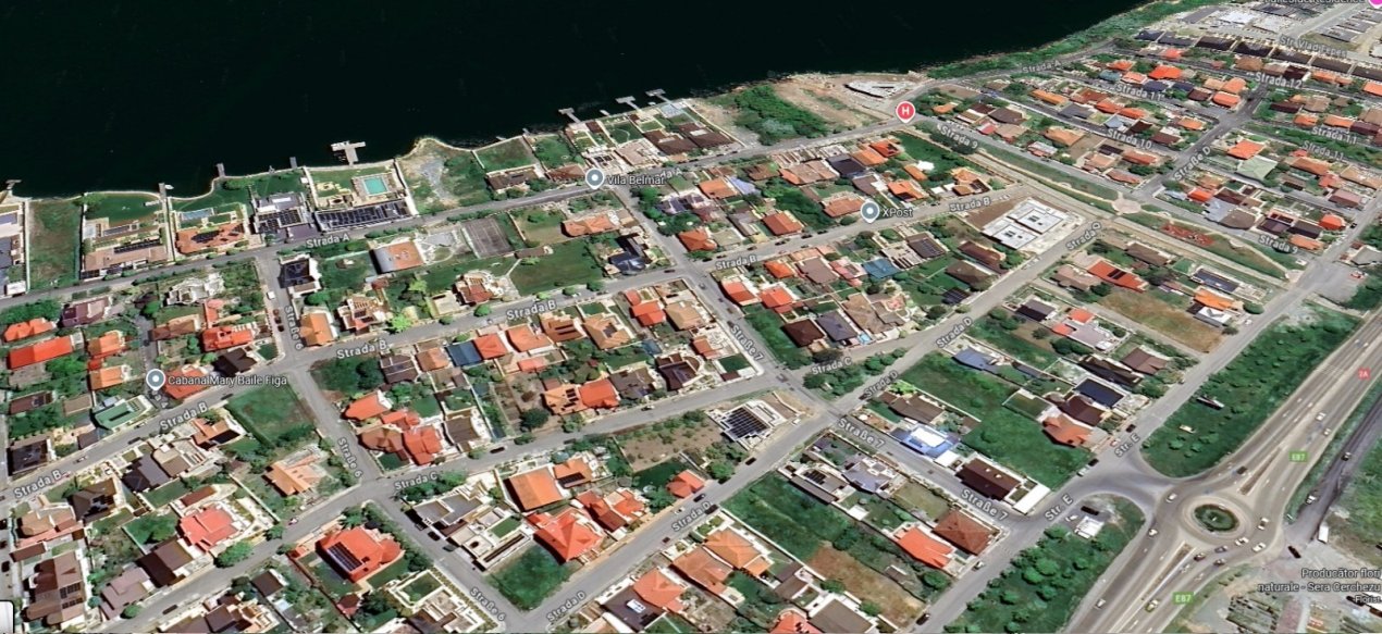 Teren 450 mp, Sud Ovidiu, front stradal 15 m, utilități complete