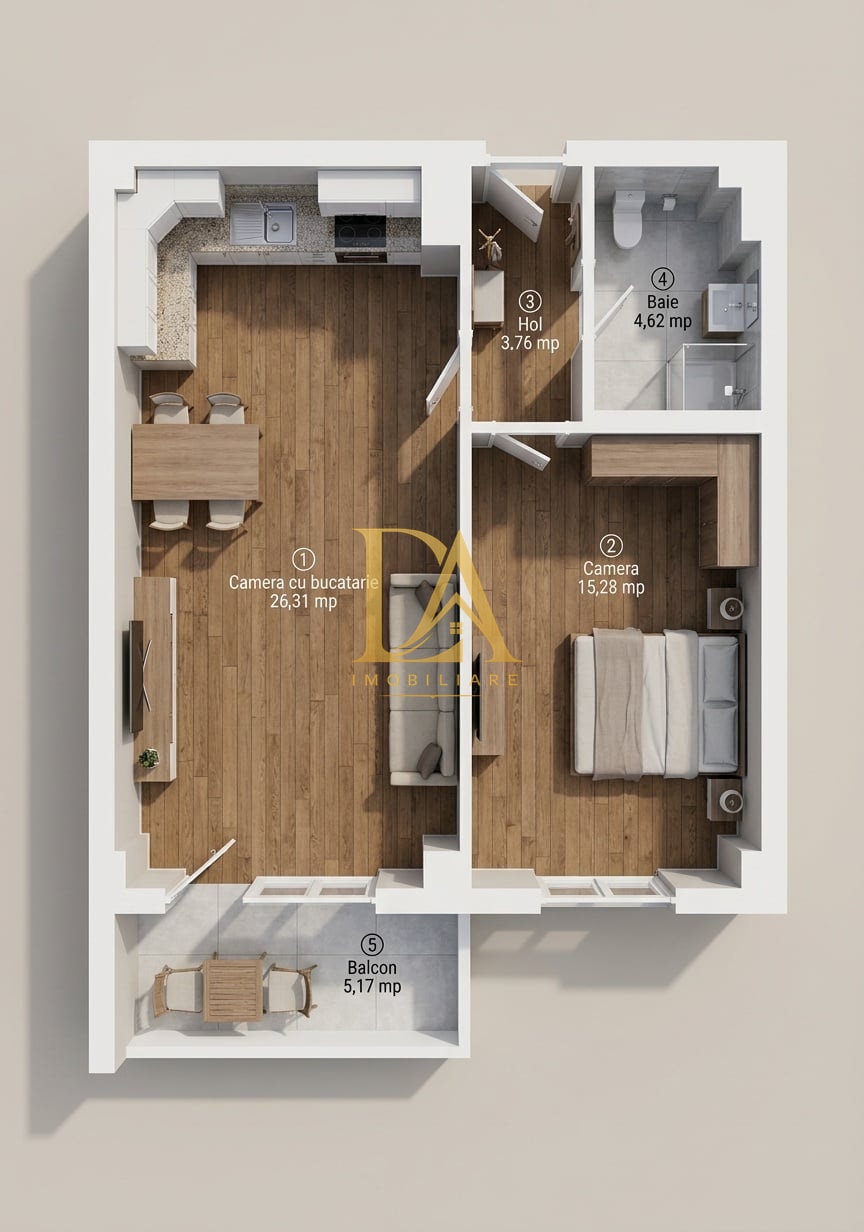 Apartament 2 camere | Militari Residence 55 mp Mobilat & Utilat - Imagine principala