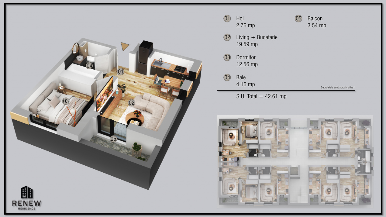Garsoniera in zona Militari Residence finalizare aprilie 2026 - foto 5